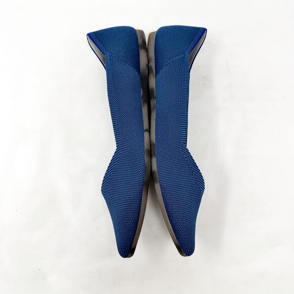 [Rothy’s] The Point Deep Ocean Blue Slip On Washable Ballet Flats Like New 10.5 - Picture 6 of 12